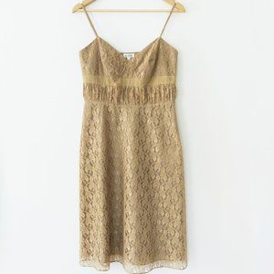 Due Per Due Floral Lace Overlay Midi Dress